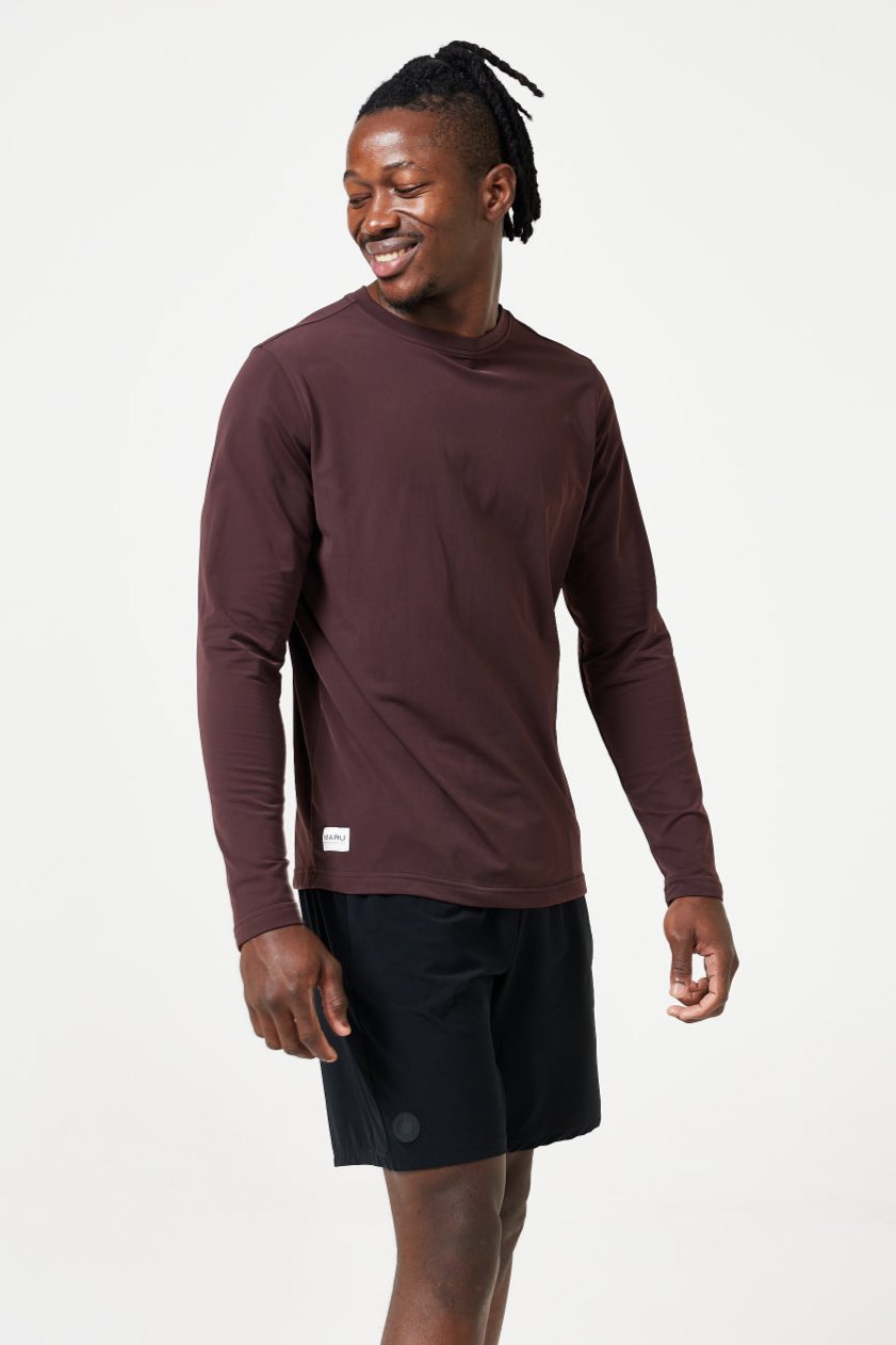 The banker long sleeve Tee oxblood Maru Clothing