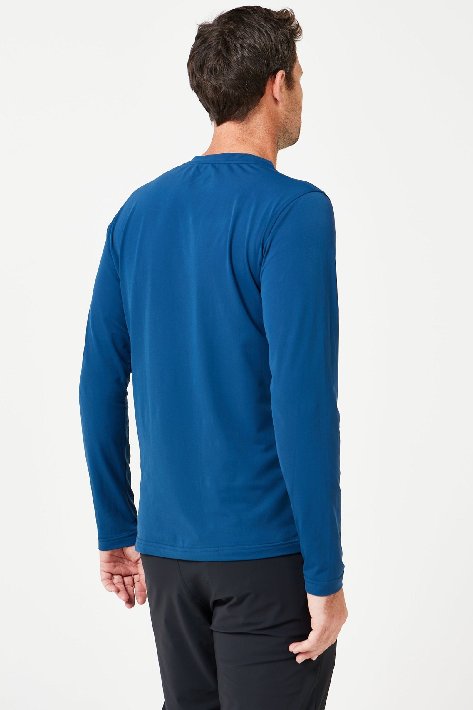 The banker long sleeve Tee agulhas blue Maru Clothing