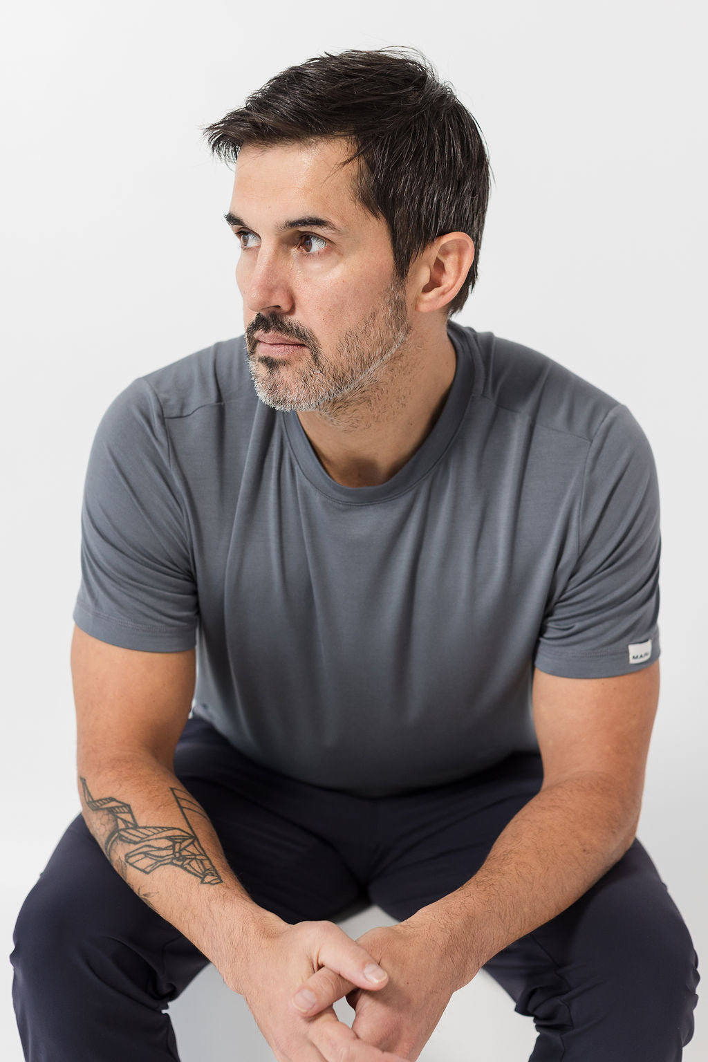FKT T-shirt grey paired with Session Joggers Maru Clothing