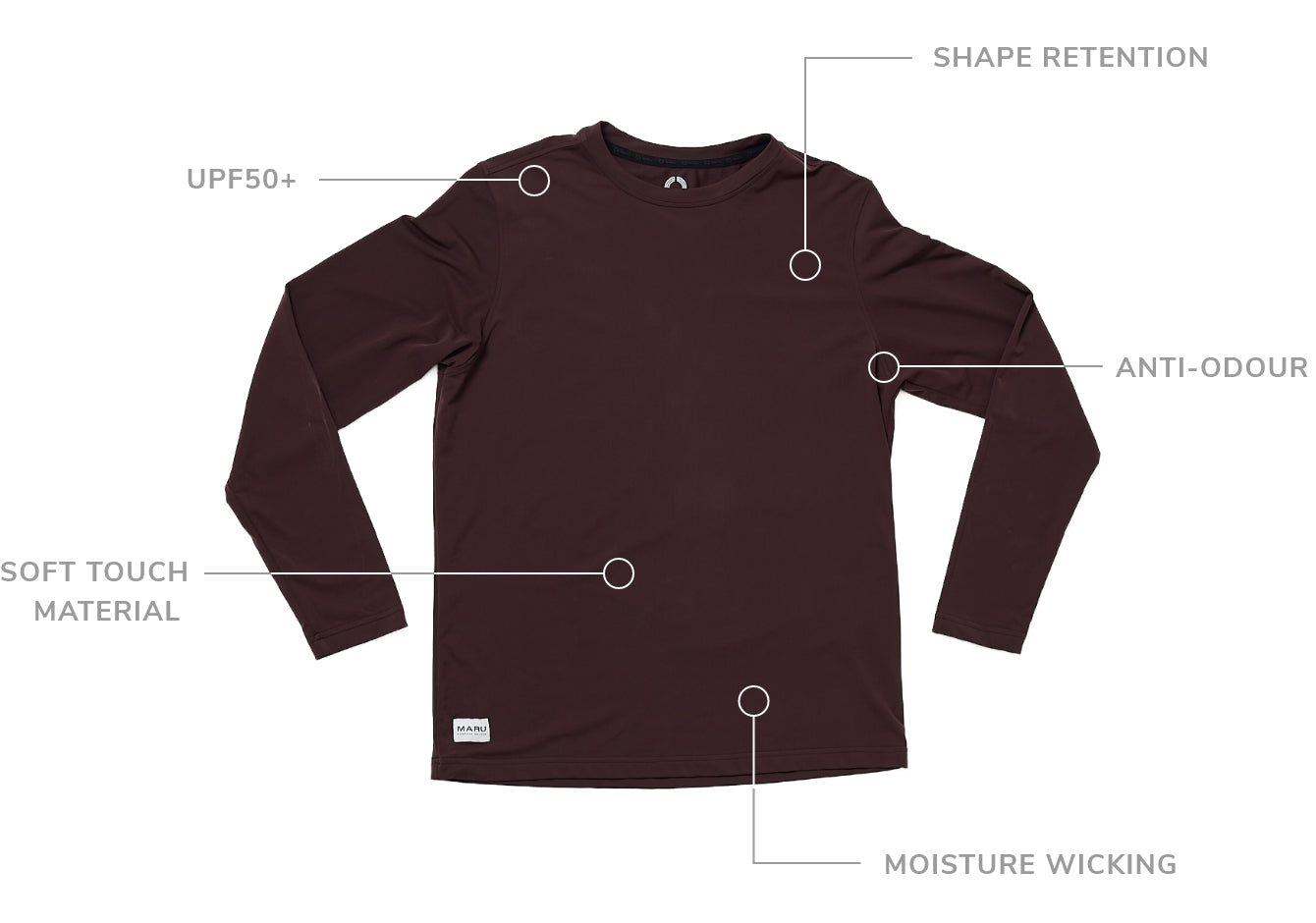 Key feature of the Banker Long sleeve Tee Maru Clothing