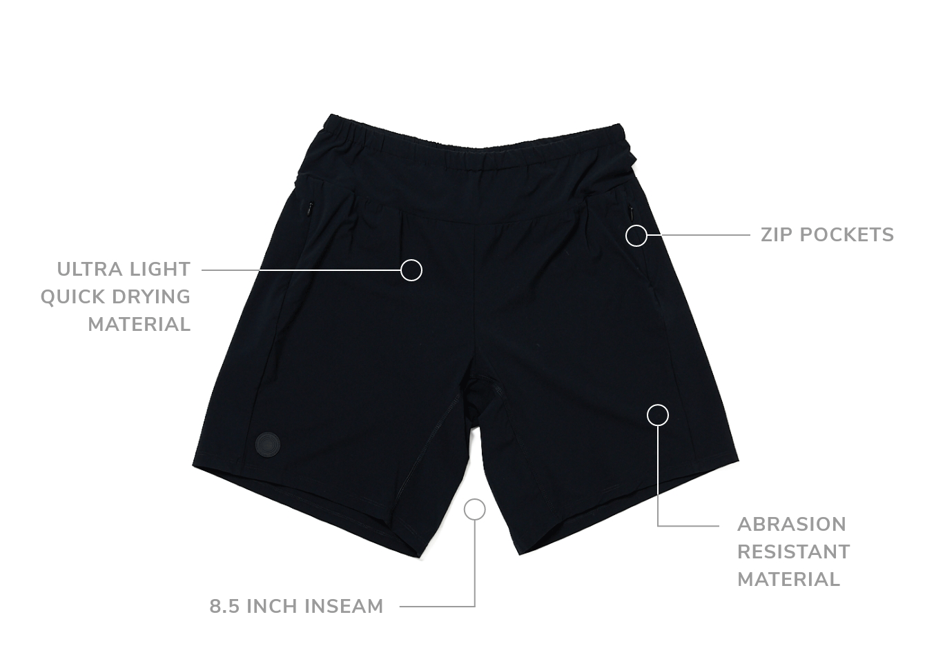 Key features of the Interval shorts Maru Clothing