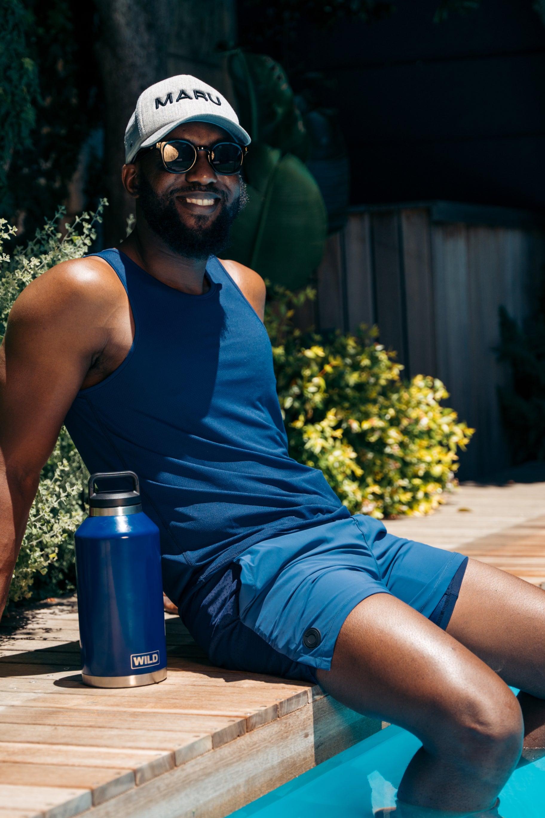 Airflow vest Wavelength shorts pool Maru Clothing