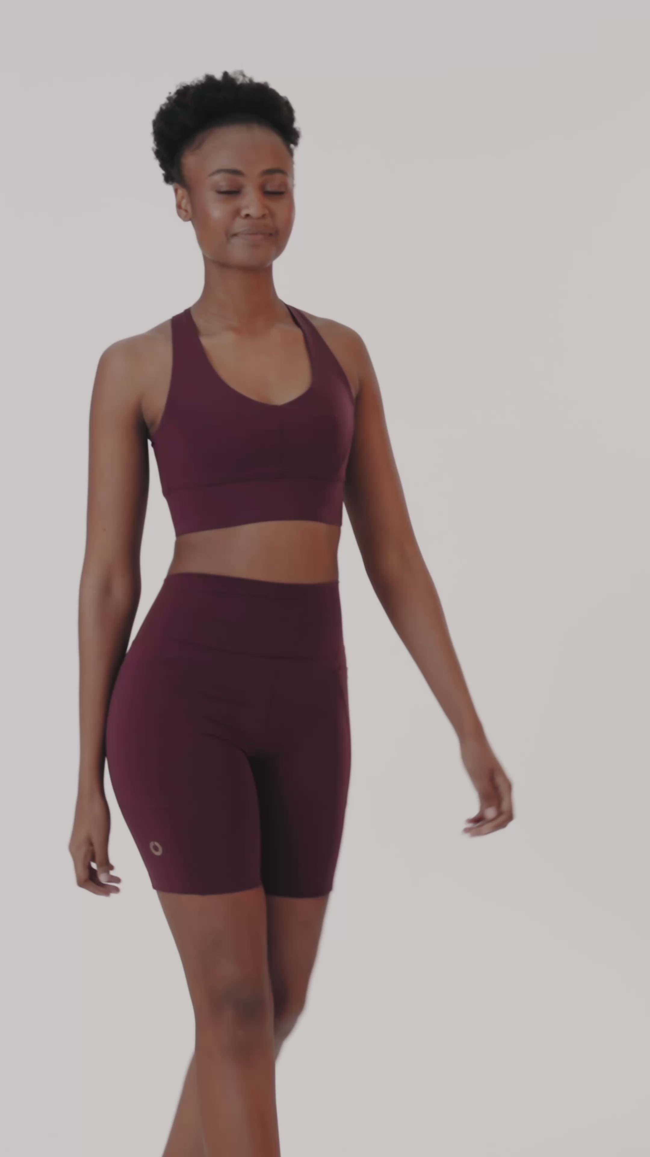 Elevate sports bra burgundy maru clothing