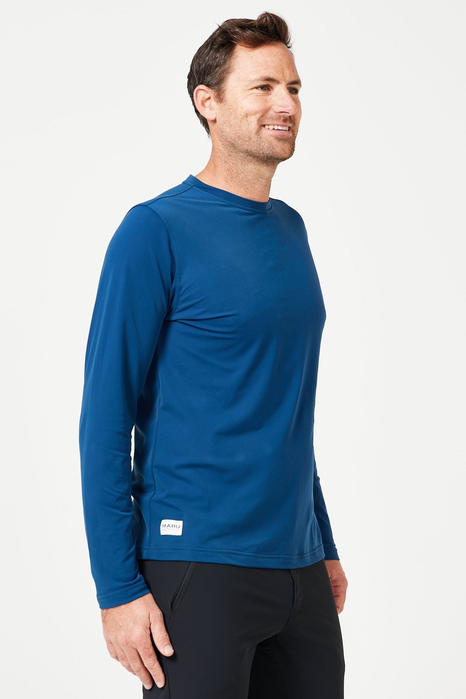 The banker long sleeve Tee agulhas blue Maru Clothing 