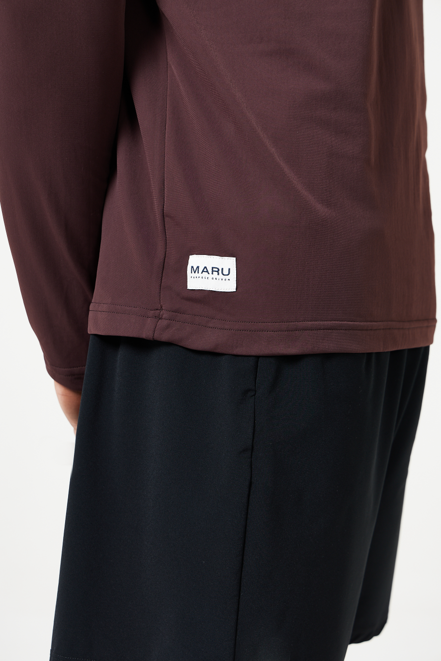 The banker long sleeve Tee oxblood Maru Clothing 