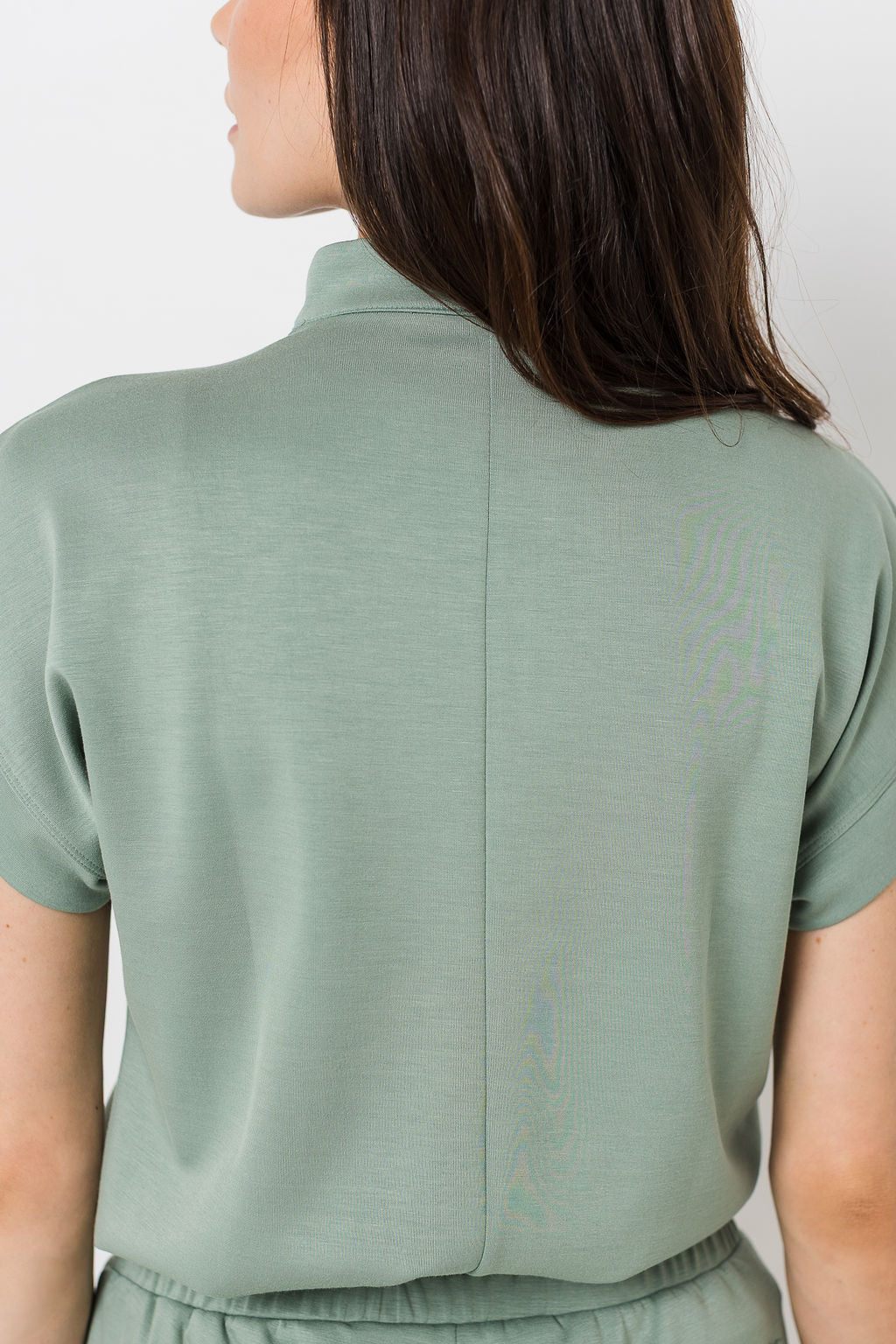 Half Zip Tank - Sage green