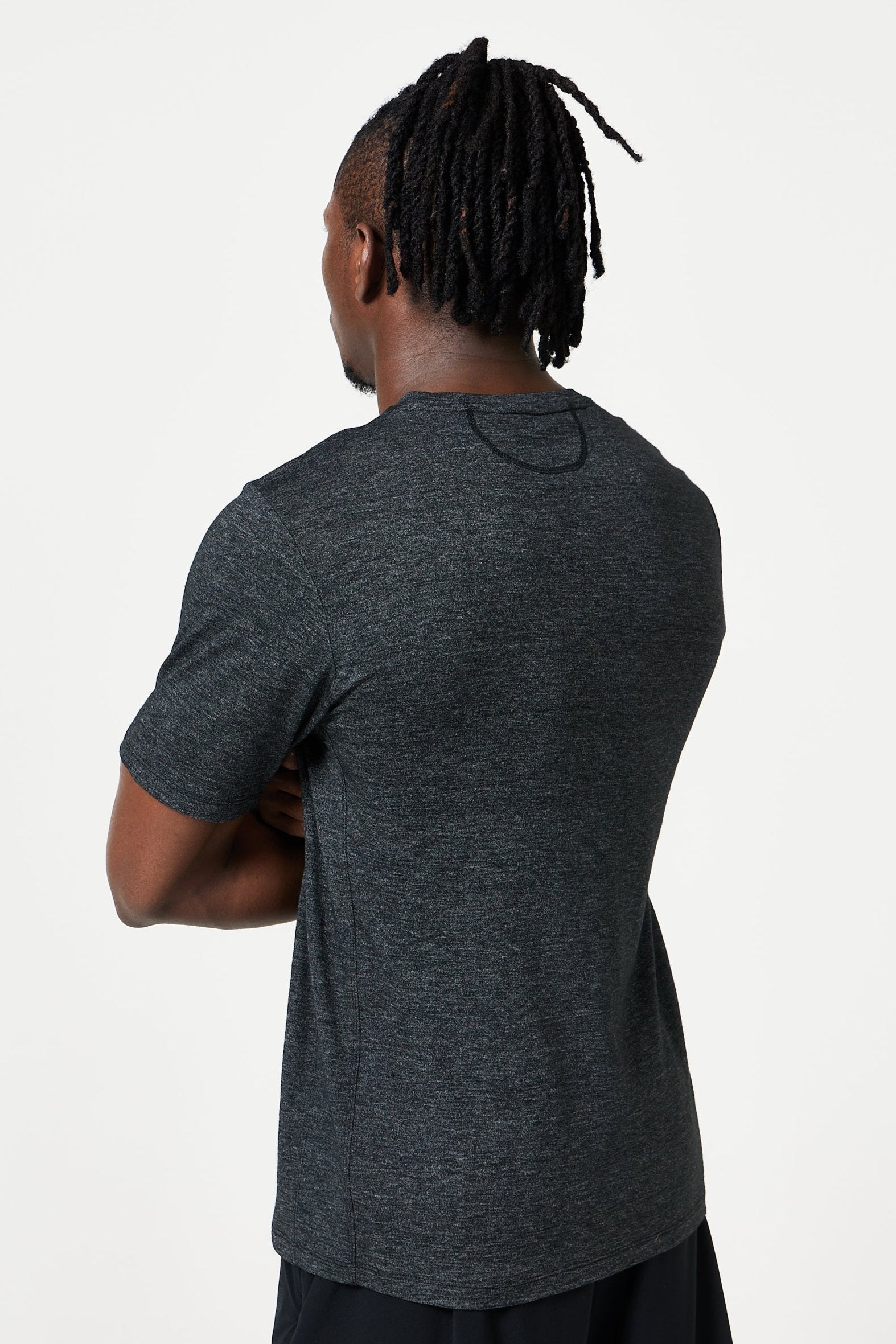 The One T-shirt grey mélange Merino wool Maru Clothing