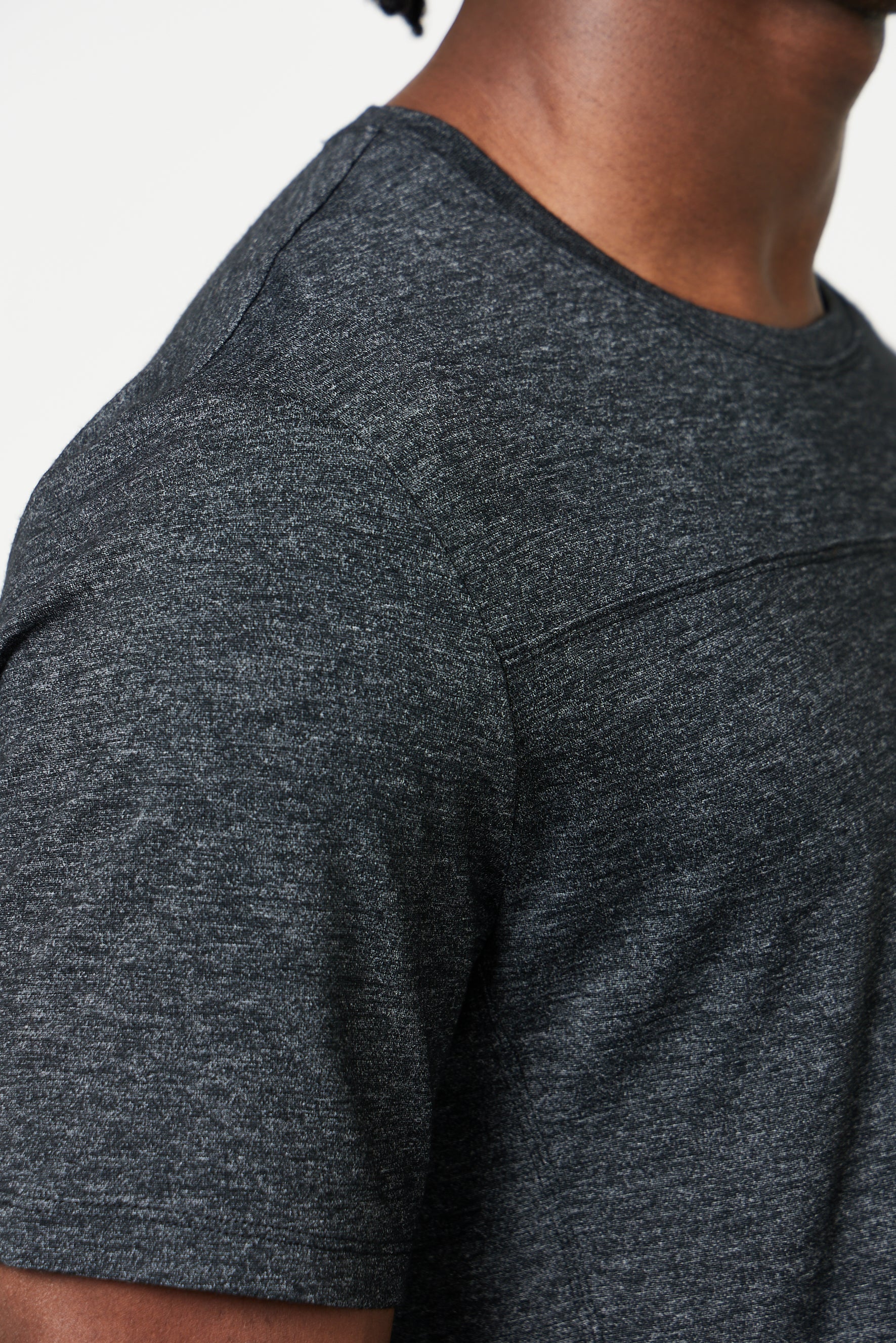 The One T-shirt grey mélange Merino wool Maru Clothing