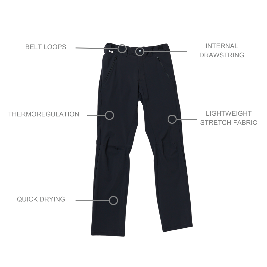 Commuter pants features Maru Clothing