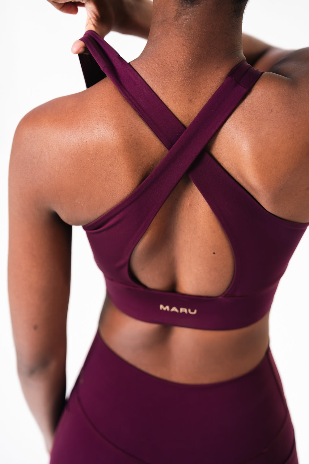 Elevate sports bra burgundy maru clothing 