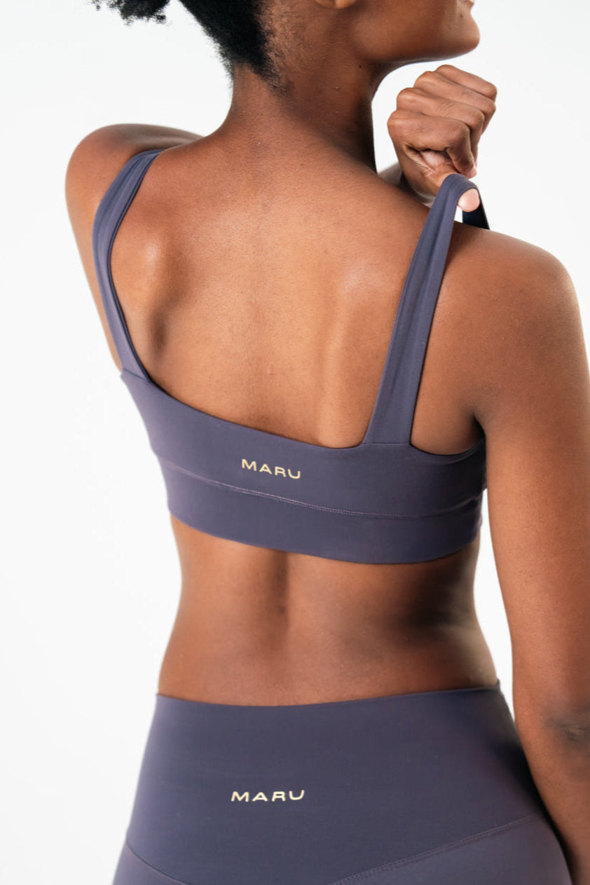 Powered up sports bra midnight indigo maru clothing 