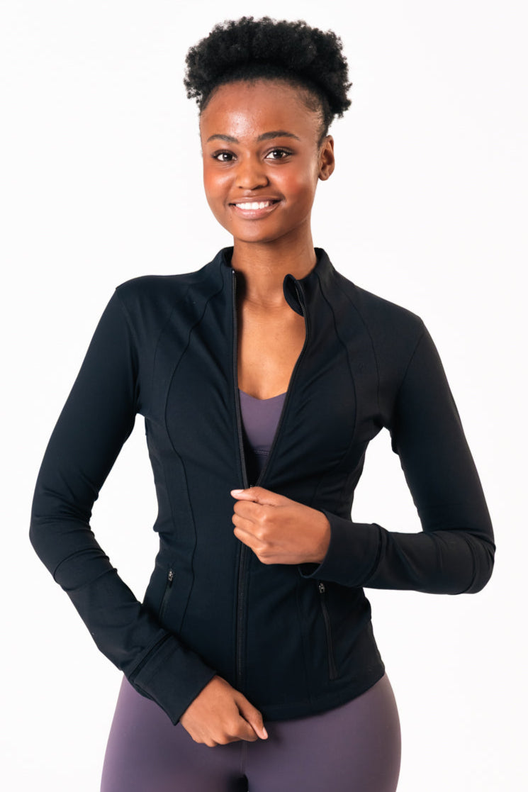 Stride jacket black maru clothing