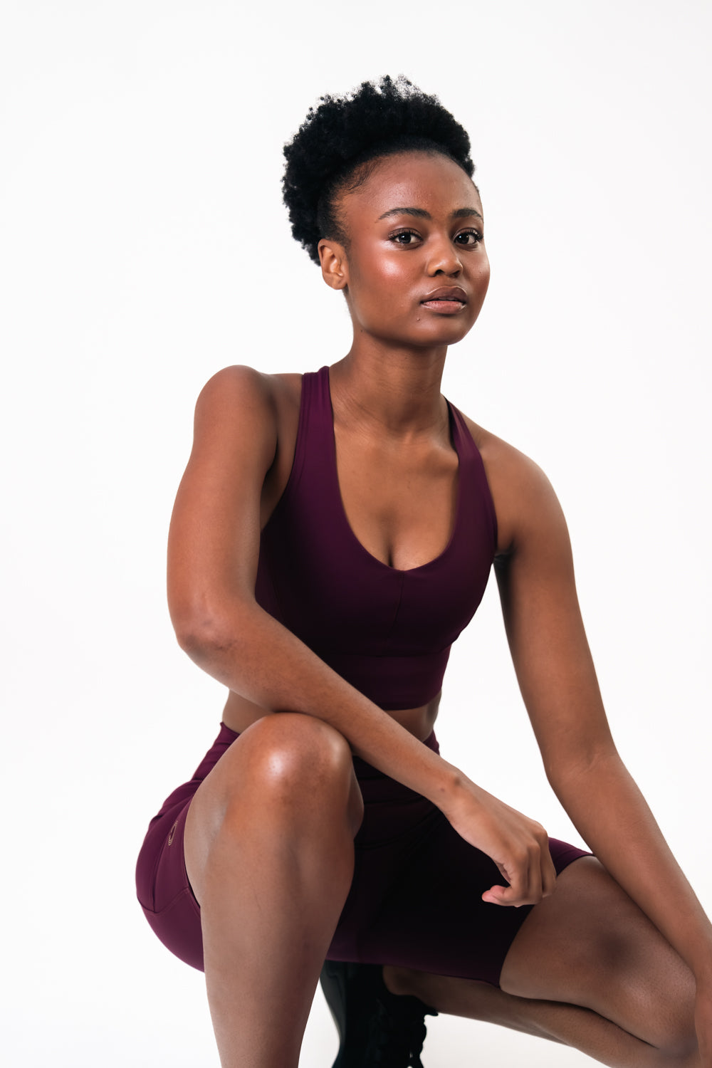 Elevate sports bra burgundy maru clothing 