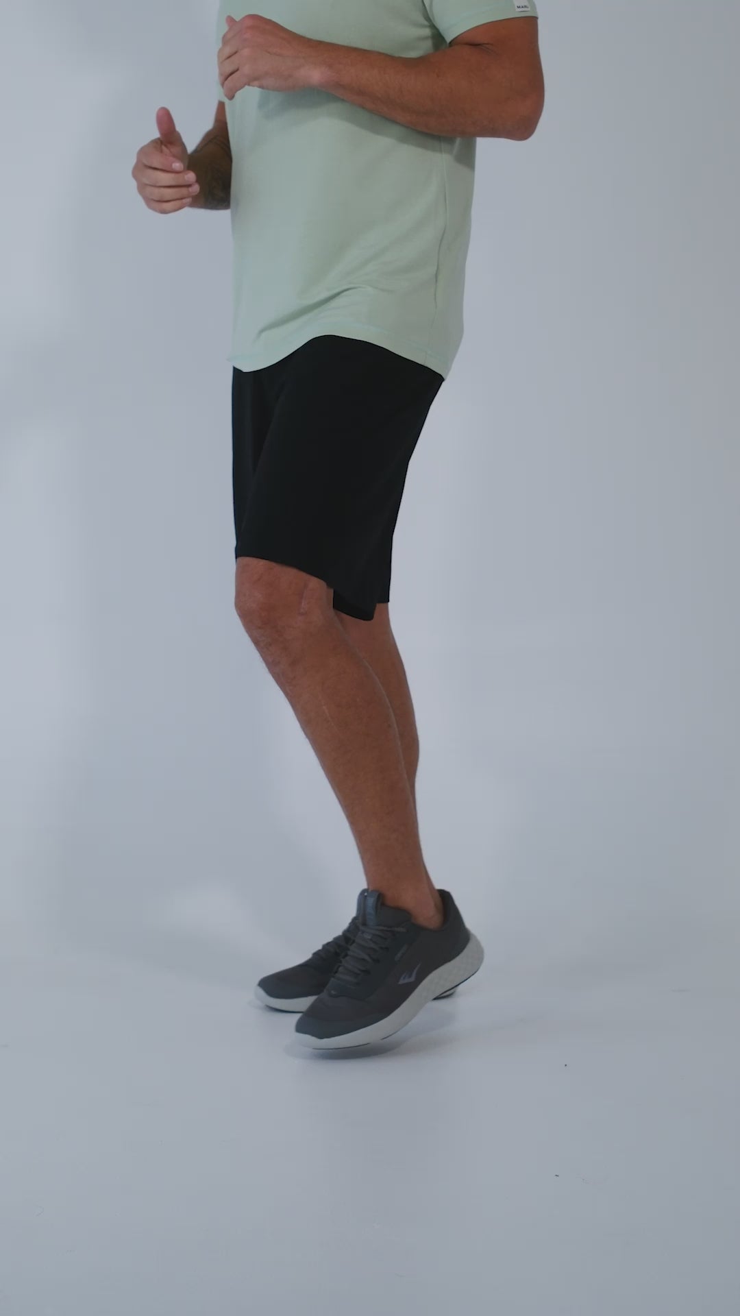 Video of key features of the Interval active wear shorts Maru Clothing