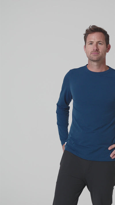 Video of key features of the The Banker Long Sleeve Tee Maru Clothing